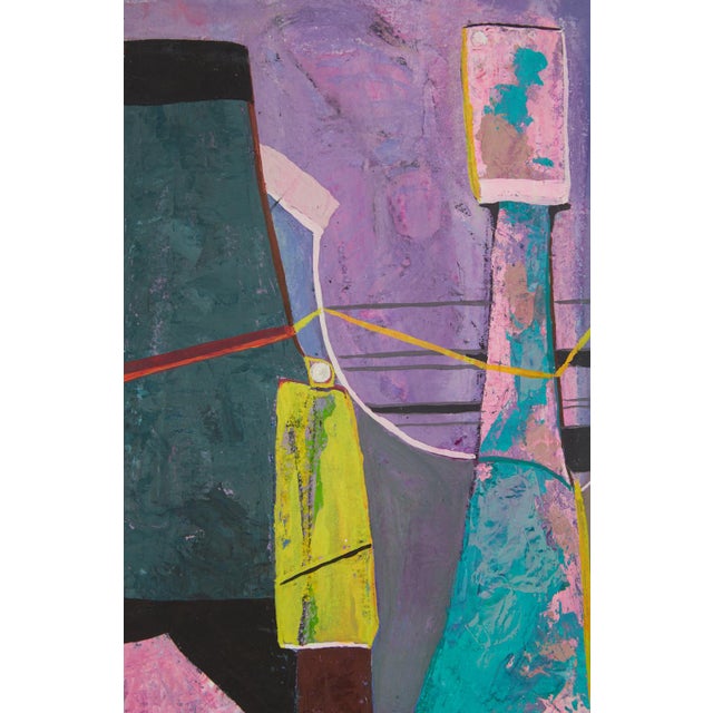 Plastic MCM Abstract Acrylic Painting Bottles James Tucker 1954 For Sale - Image 7 of 8