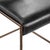 Metal Black Leather & Bronze Counter Stool For Sale - Image 7 of 9