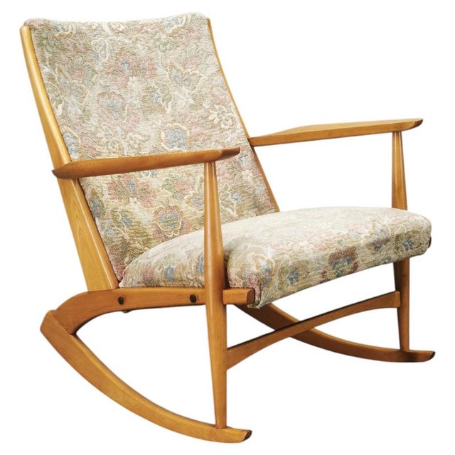 Boomerang Rocking Chair attributed to Holger Georg Jensen, Denmark, 1960s For Sale - Image 15 of 15