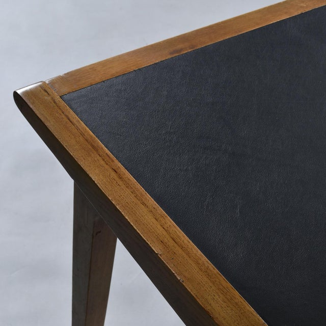 Restored John Van Koert Drexel Profile Leather Top Desk With File Drawer For Sale - Image 6 of 14