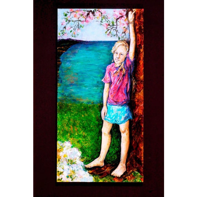 Contemporary "Dogwood" Large Contemporary Girl Portrait Painting by Christine Ilewski-Huelsmann For Sale - Image 3 of 5