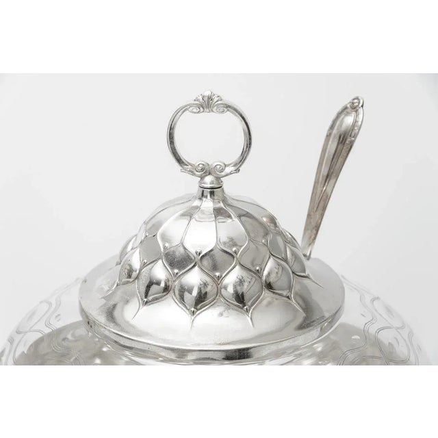 Silver Art Nouveau Silver Plate & Crystal Punch Bowl WMF For Sale - Image 8 of 12