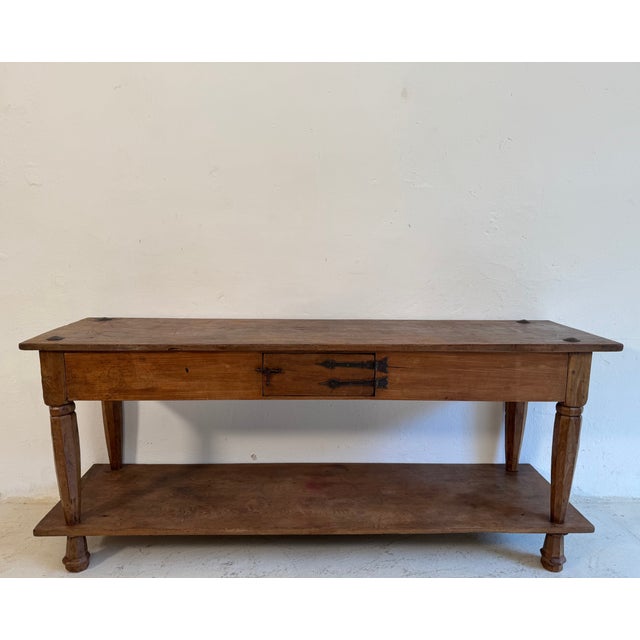 Brown Rustic Spanish Console Table, 1950s For Sale - Image 8 of 18