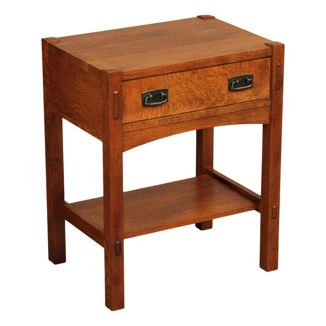Stickley Mission Collection Oak One-Drawer Nightstand For Sale