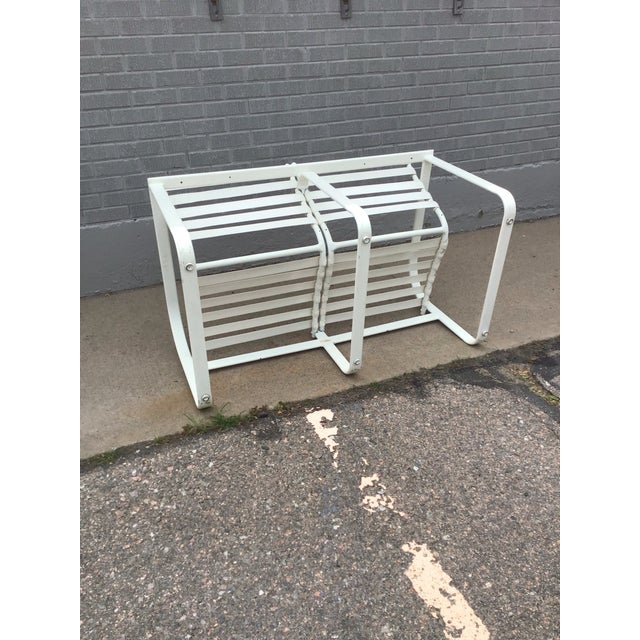 White Brown Jordan Outdoor Loveseat, Circa 1960 For Sale - Image 8 of 9
