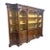 1950s 10 Ft Long Italian Walnut Monumental Open Shelf Library Bookcase For Sale