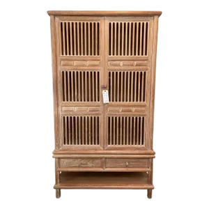 Late 20th Century Elmwood Chinoiserie Ming Style Wedding Cabinet