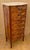 1940s 1940s French Marquetry And Marble Top Tall Chest Of Seven Drawers For Sale - Image 5 of 6