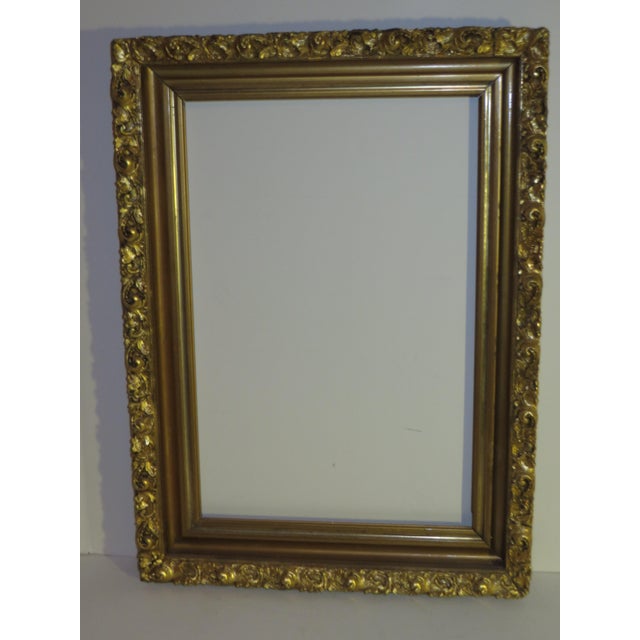 Antique Wood Gesso Gilded Picture Frame 17" X 23" Chairish