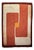 Geometric Orange Rug, 1970s For Sale