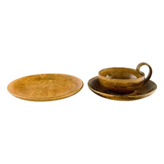 Mid-20th Century Danish Glazed Stoneware Egoist Tea Set from Kähler, Set of 3 For Sale