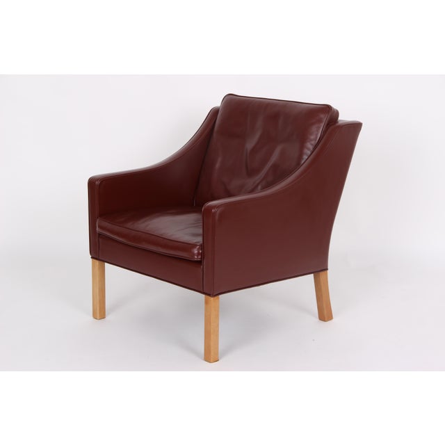 Models 2292, 2207, 2204 and 2202 Living Room Set in Leather by Børge Mogensen for Fredecia Furniture, Denmark, 2006, Set of 4 For Sale - Image 11 of 18