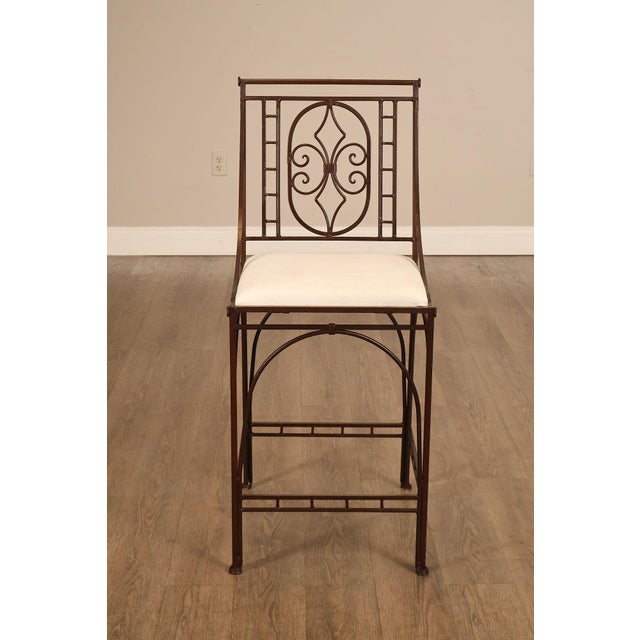 French Art Deco Style Set of Four Counter Stools For Sale - Image 16 of 18