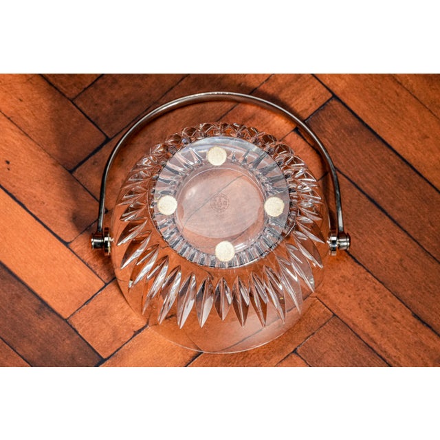 1990s Classic Heavy Thick Baccarat Crystal Ice Bucket Barware Home Decor For Sale - Image 10 of 11