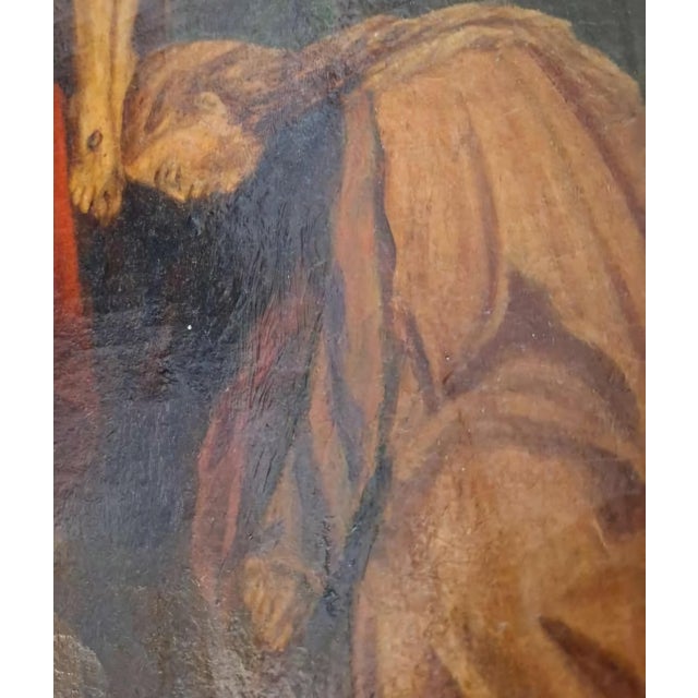 Circle of Anthony Van Dyck, The Crucifixion, 17th Century, Oil on Canvas & Wood For Sale - Image 9 of 10