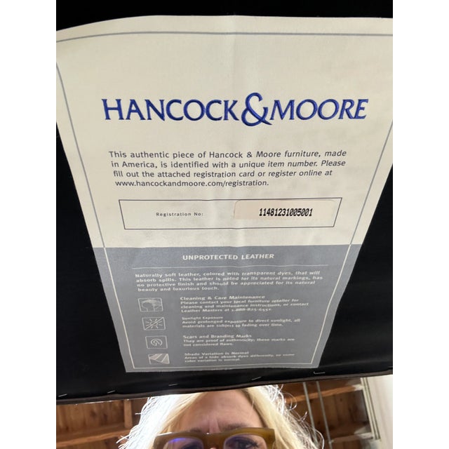Hancock & Moore Equestrian Style Leather High Back Chair For Sale - Image 9 of 12