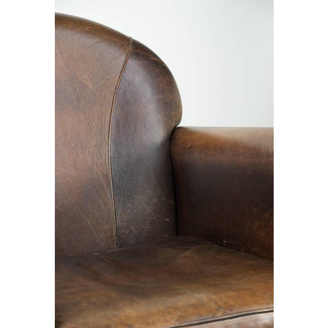 Sheepskin Armchair with Patina For Sale - Image 12 of 13
