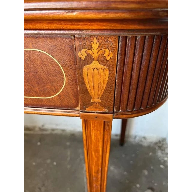Traditional Antique Federal Style Mahogany Inland Extension Console or Dining Table With 3 Leaves For Sale - Image 3 of 12