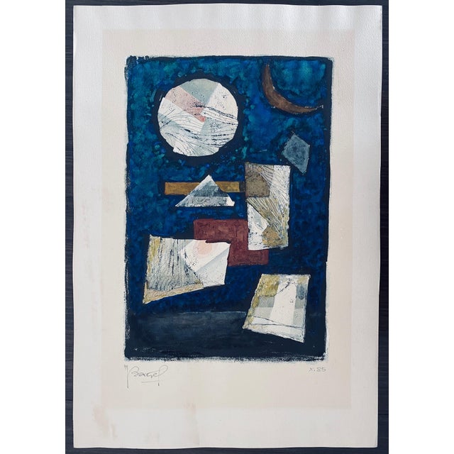 Moses Bagel Bahelfer, Polish French Judaica Watercolor Gouache Painting Original Bauhaus Yiddish Art For Sale - Image 4 of 8