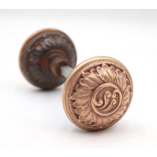 Victorian Antique 1890s Victorian Norwich Passage Door Knob Set For Sale - Image 3 of 9