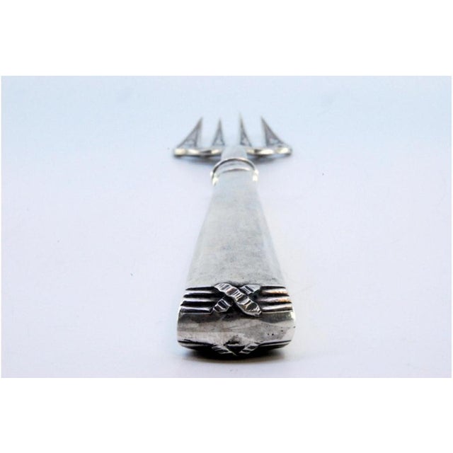 Silver Fish Serving Fork For Sale - Image 5 of 8