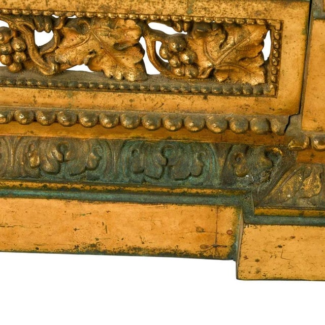 Antique French Louis XVI Gilt Bronze Bar De Cheminée Fireplace Fender, Circa 1880 For Sale - Image 9 of 12