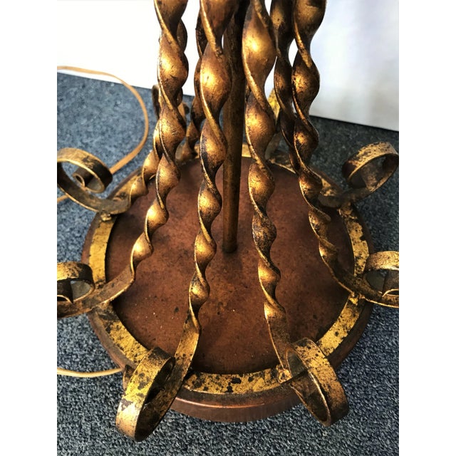 Mid-Century Modern Table Lamp With Original Lampshade Circa 1950's For Sale In West Palm - Image 6 of 12