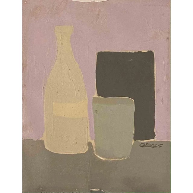 The Still Life is a painting realized by Claude Deschamps in the 1970s Oil painting on cardboard canvas. Hand-signed on...