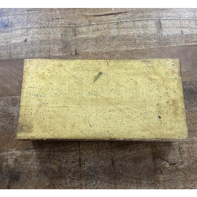 Mid to Late Twentieth Century Italian Florentine Long Tissue Box Holder in Blush Pink and Gold For Sale - Image 6 of 8