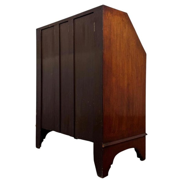 20th Century Edwardian English Mahogany Bureau, 1890s For Sale - Image 9 of 14