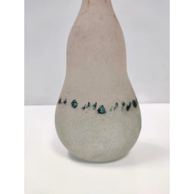 Pink Vintage Scavo Glass Bottle by Luigi Mellara, 1970s For Sale - Image 8 of 15