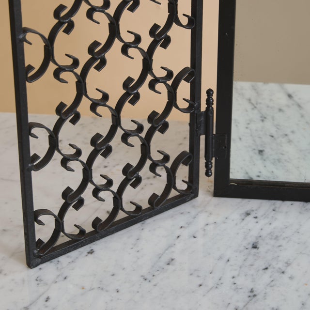 20th Century French Wrought Iron Table Mirror For Sale - Image 4 of 6