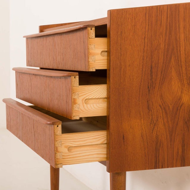 Brown Small Danish Dresser in Teak, 1960s For Sale - Image 8 of 11