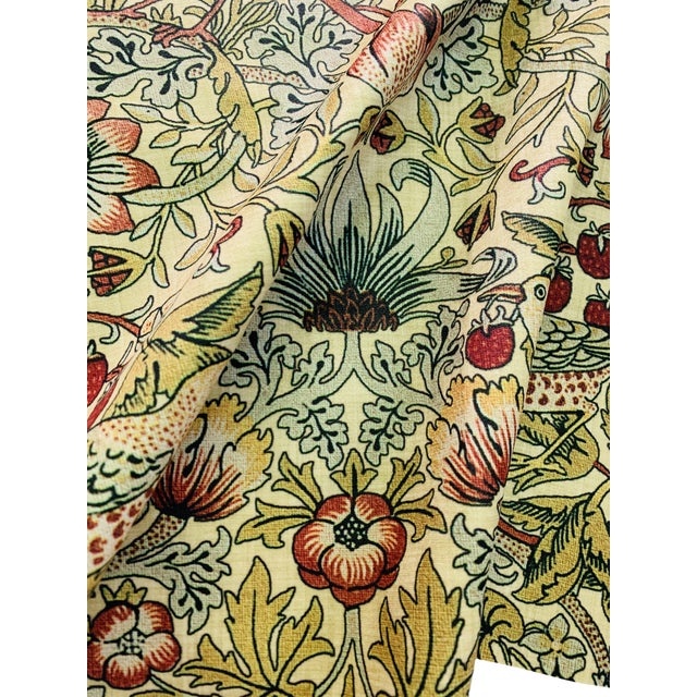 William Morris Strawberry Thief Fabric Yellow 1 Yard Chairish