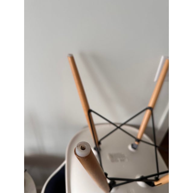 Vitra Eames Upholstered Molded Plastic Side Chair For Sale - Image 10 of 13