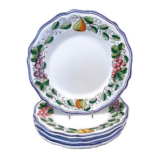 Frutta Dinner Plates, Simplified - Set of 4 For Sale