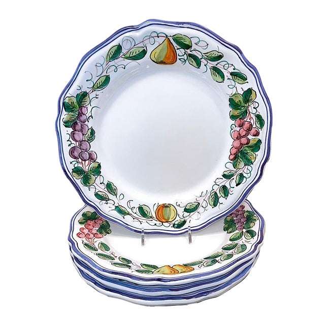 Frutta Dinner Plates, Simplified - Set of 4 For Sale