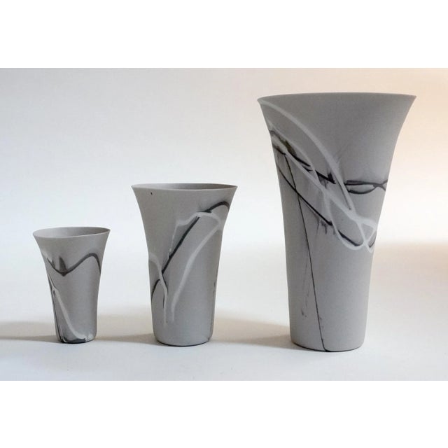 3 Porcelain Vases by Lori Gottlieb 1980 For Sale In San Francisco - Image 6 of 6