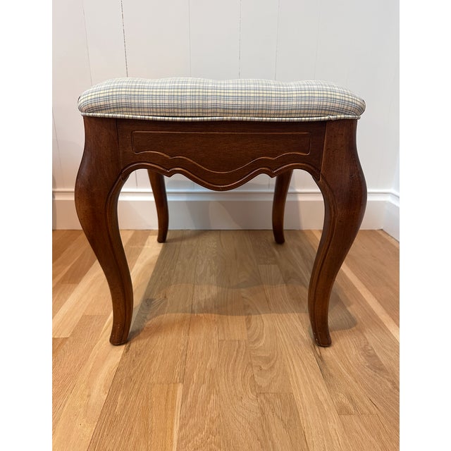 Late 20th Century Vintage Ethan Allen French Country Ottomans - A Pair For Sale - Image 5 of 12