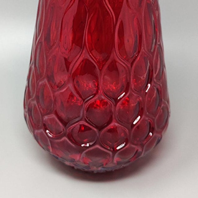 Mid-Century Modern Ruby Red Murano Glass Vase by Ca Dei Vetrai, 1960s For Sale - Image 4 of 7