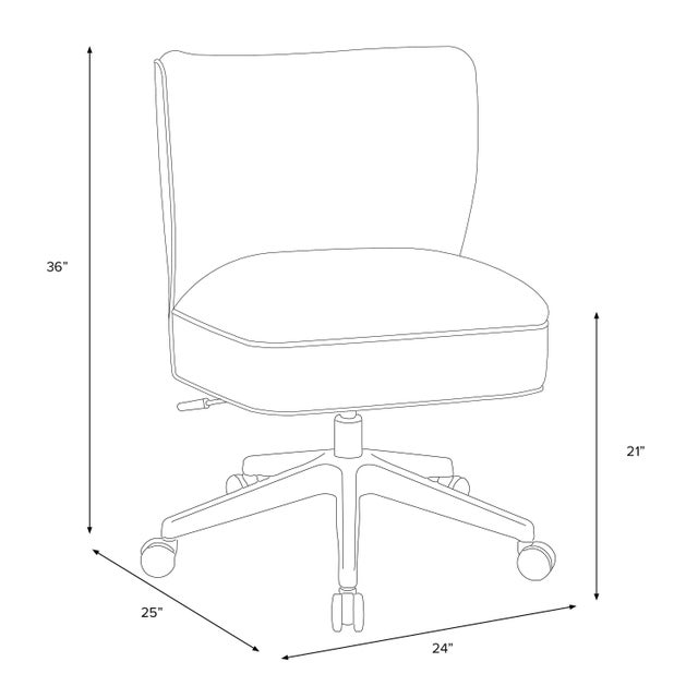 Red from Scalamandre crafted by Cloth & Company Newton Office Chair
