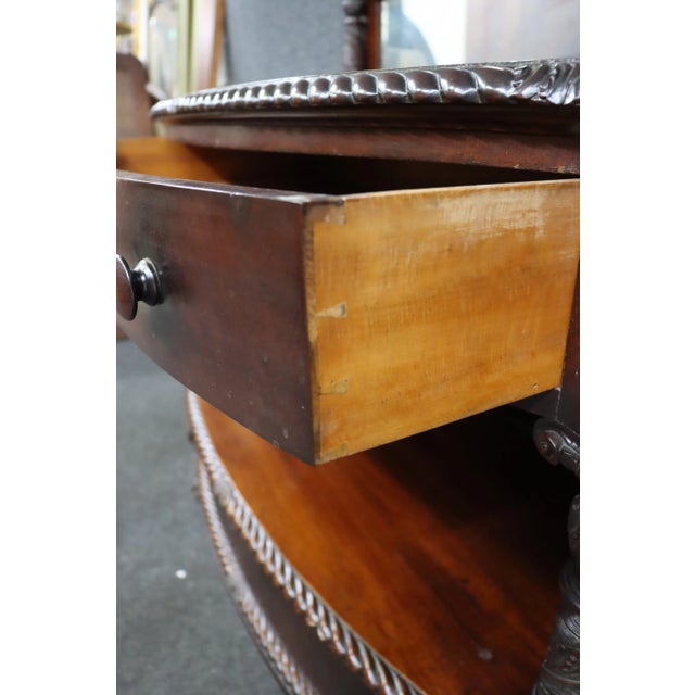 Wood American Empire Acanthus Carved Mahogany Server For Sale - Image 7 of 8