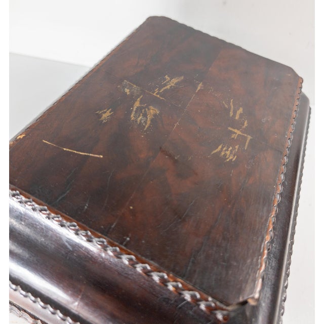 19th Century English Regency Sarcophagus Form Tea Caddy Box With Mahogany Veneer For Sale - Image 15 of 18