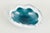Paul Kedelv for Flygfors Bowl, 1957. Organic “Coquille” bowl in layered art glass with turquoise and white interior...