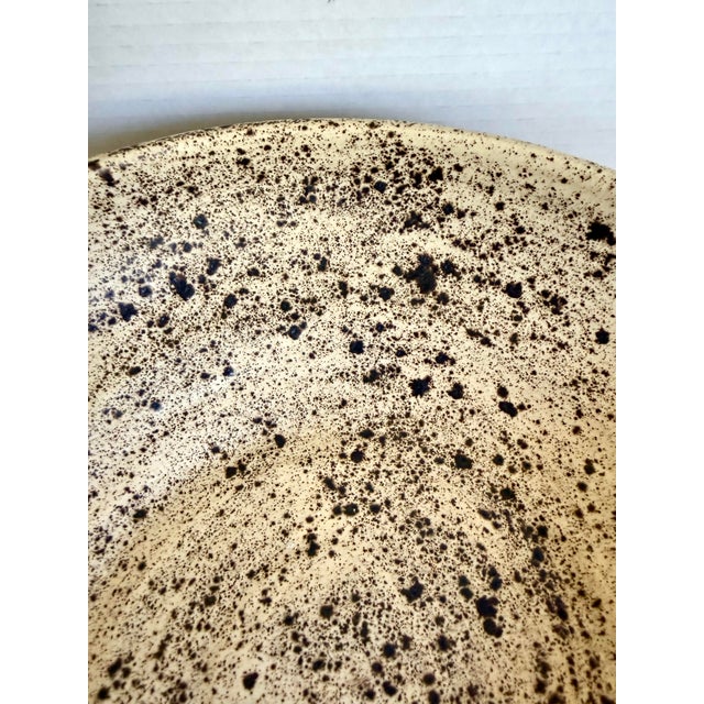 2020s Annie Raysse Handmade Speckled Studio Pottery Serving Bowl For Sale - Image 5 of 11