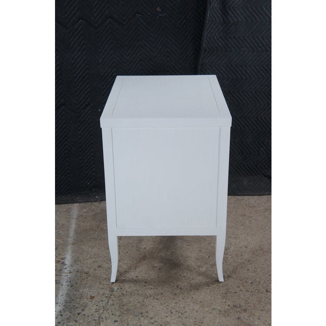 White Late 20th Century Pair of Tobi Fairley for Woodbridge Petite Sarah Carrara Bedside Chests Nightstands For Sale - Image 8 of 12