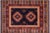 Blue Rustic Kargahi 1980's Blue/Gold Wool Rug - 6'3'' X 9'6'' For Sale - Image 8 of 9