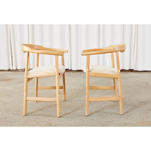 Set of Four Midcentury Danish Style Birch Armchairs For Sale In Sacramento - Image 6 of 13