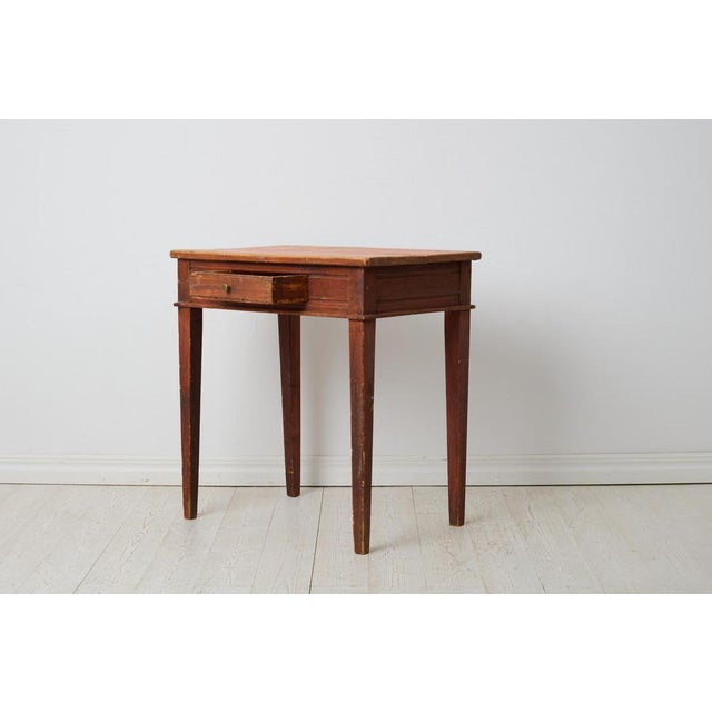 Small Antique Swedish Country House Table with Drawer For Sale - Image 4 of 11