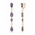 Modern Multi-Shape Amethyst and pearl Earrings. Contemporary Pearl & Amethyst Drop Earrings. Geometric Amethyst and Pearl...